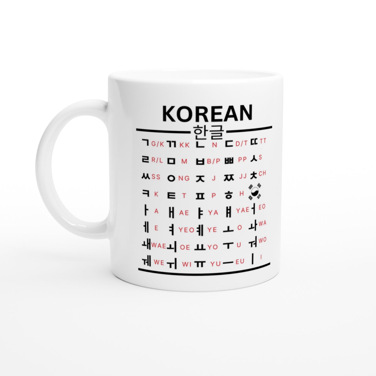 Korean Hangul Alphabet | Tasse